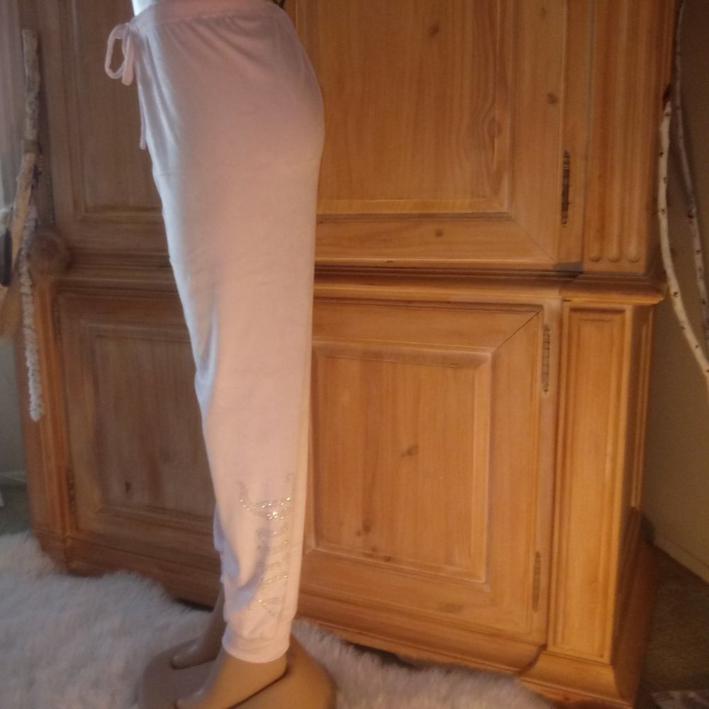 Juicy Couture Pink Velour joggers Size XL
